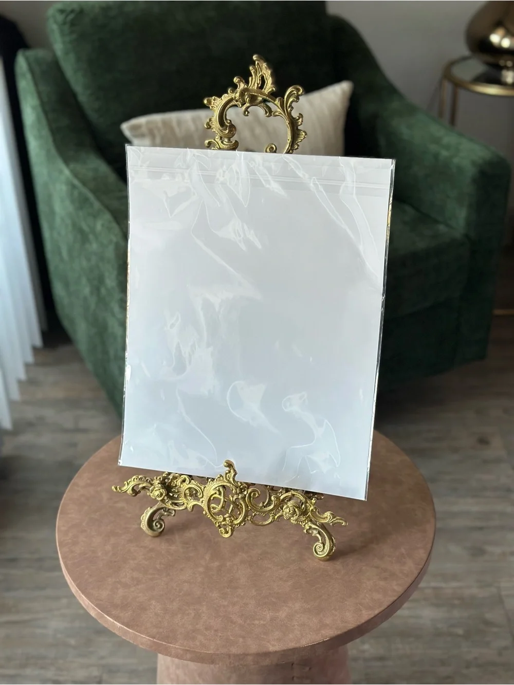 Vintage/Antique Decorative Easel Stand -Andrea By Sadek Gold Brass